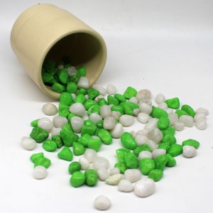 Light Green and White Pebbles | Small Pebbles | Decorative Stones