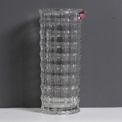 Circle Decorative Flower Vase | Glass Flower Pot, Crystal Clear Vase for Living / Long Glass vase / Glass vase