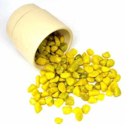 Yellow Coloured Pebbles | Plant Decorative Pebbles