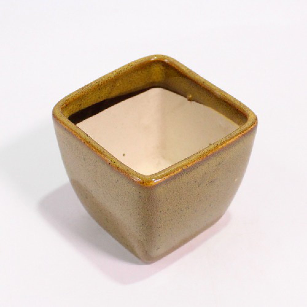 Brown Ceramic Pot | Garden and Living Room Decorative Small Ceramic Planter