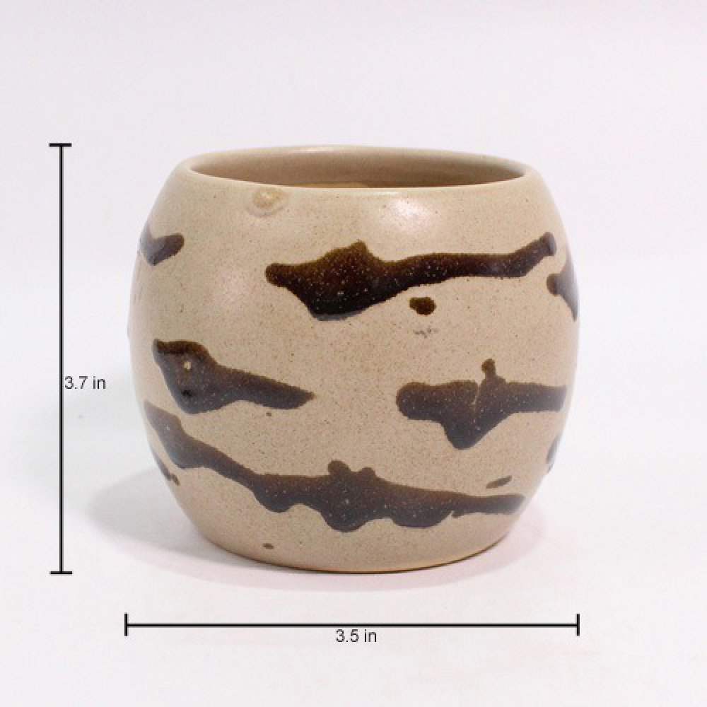 Ceramic Brown Matte planter Pot | Garden and Living Room Decorative Small Ceramic Planter