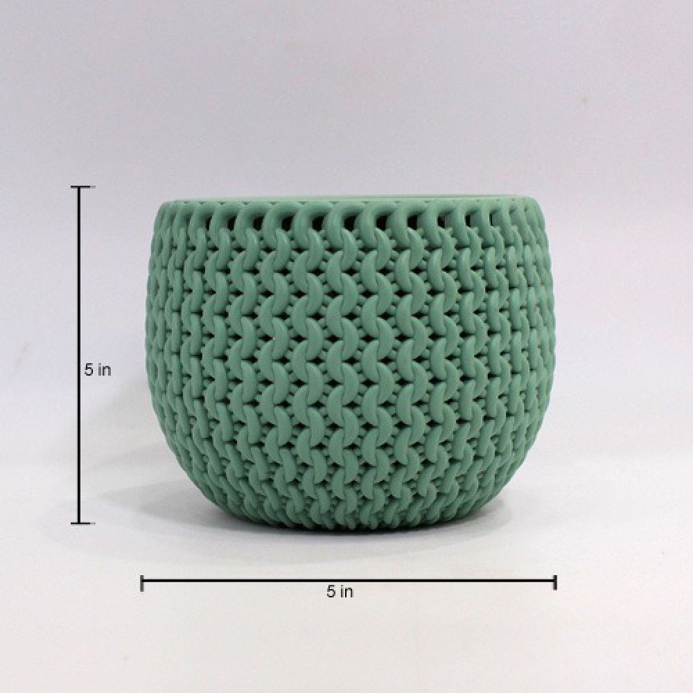 Mix White Green Plastic Planter Pot | Decorative Indoor Plastic Pots for Plants