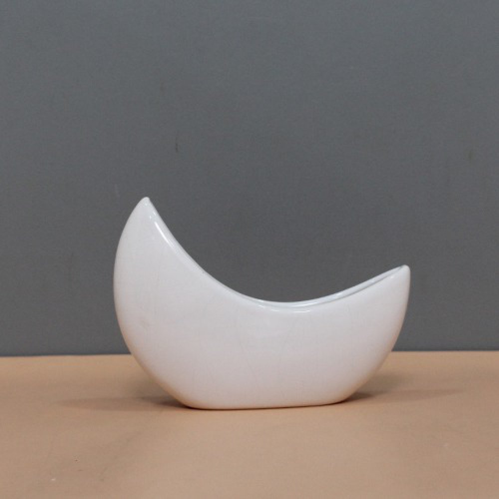 Ceramic Moon Planter Pot | Garden and Living Room Decorative Small Ceramic Planter | Succulents Pot