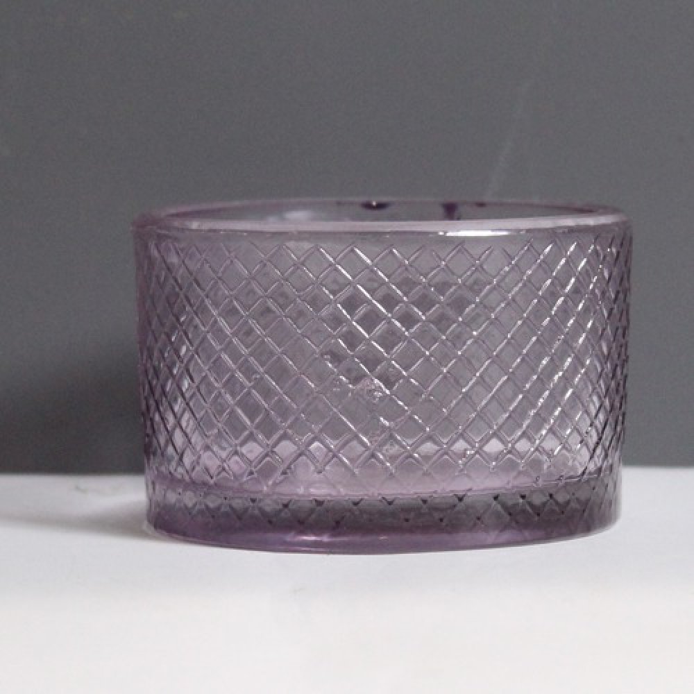 Purple Glass Candle Holder | Garden and Living Room Decorative Small Glass Planter | Succulents Pot