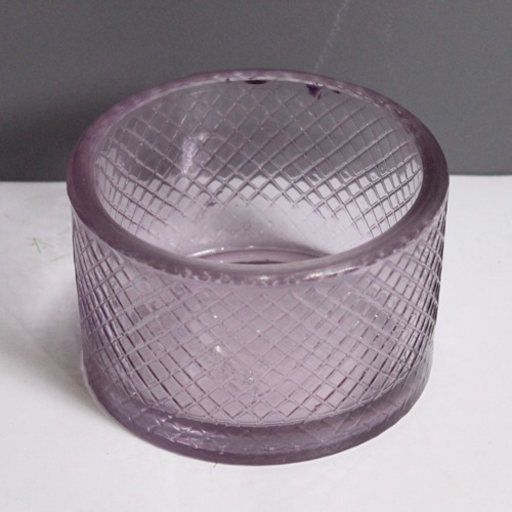 Purple Glass Candle Holder | Garden and Living Room Decorative Small Glass Planter | Succulents Pot