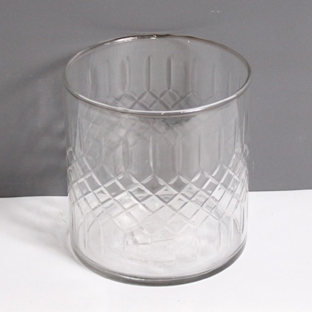 Clear Luster Glass Candle Holder | Glass Vase | For Money Plant | Lucky Bamboo Plant | Elegant Shaped Vase | Flower Pot