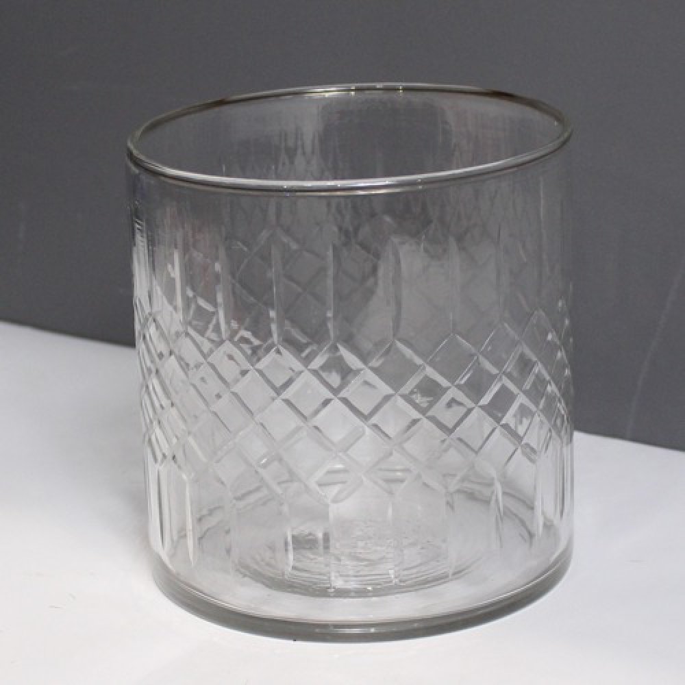 Clear Luster Glass Candle Holder | Glass Vase | For Money Plant | Lucky Bamboo Plant | Elegant Shaped Vase | Flower Pot