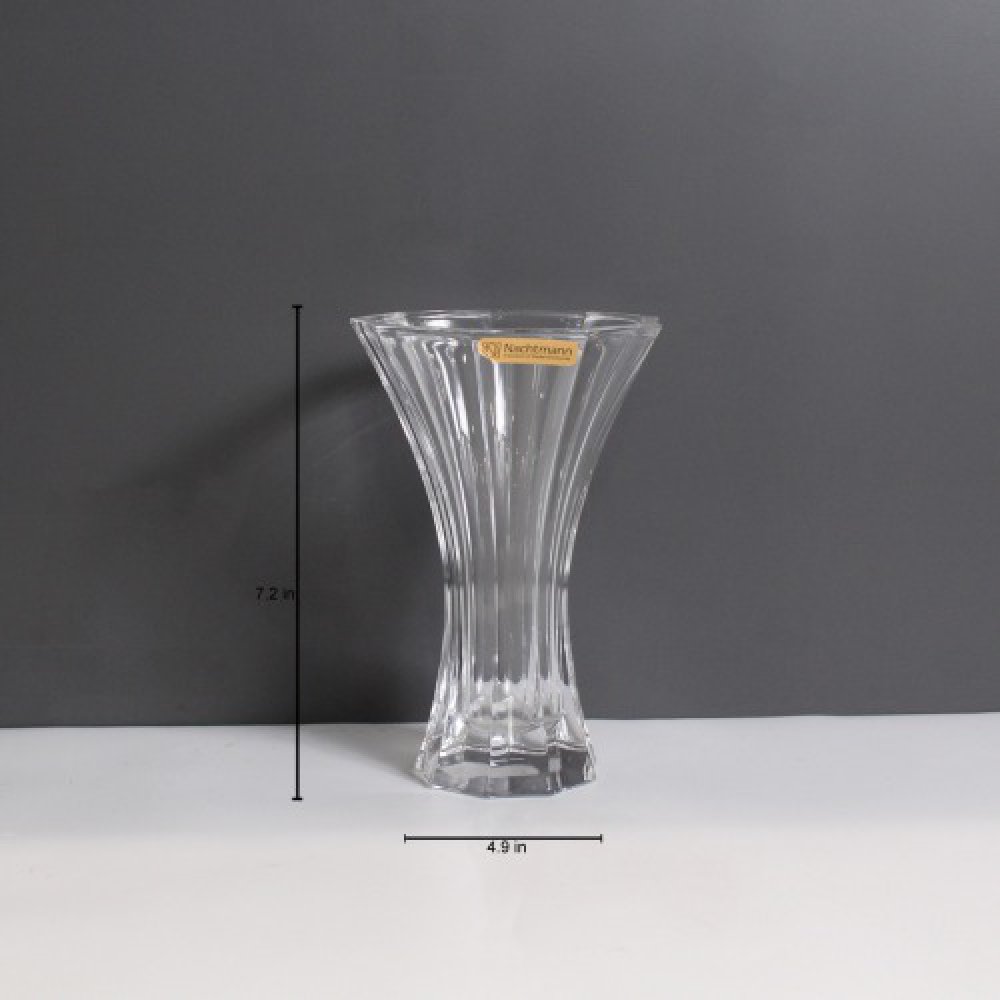 Saphire Vase Flower Pot | Glass Vase | For Money Plant | Lucky Bamboo Plant | Elegant Shaped Vase | Flower Pot