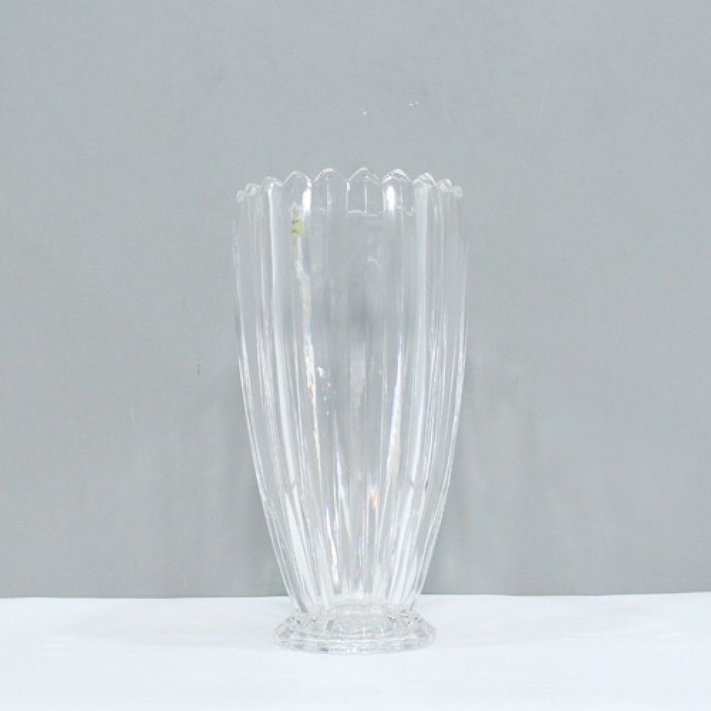 Clear Crystal Flower Vase | Glass Vase | For Money Plant | Lucky Bamboo Plant | Elegant Shaped Vase | Flower Pot