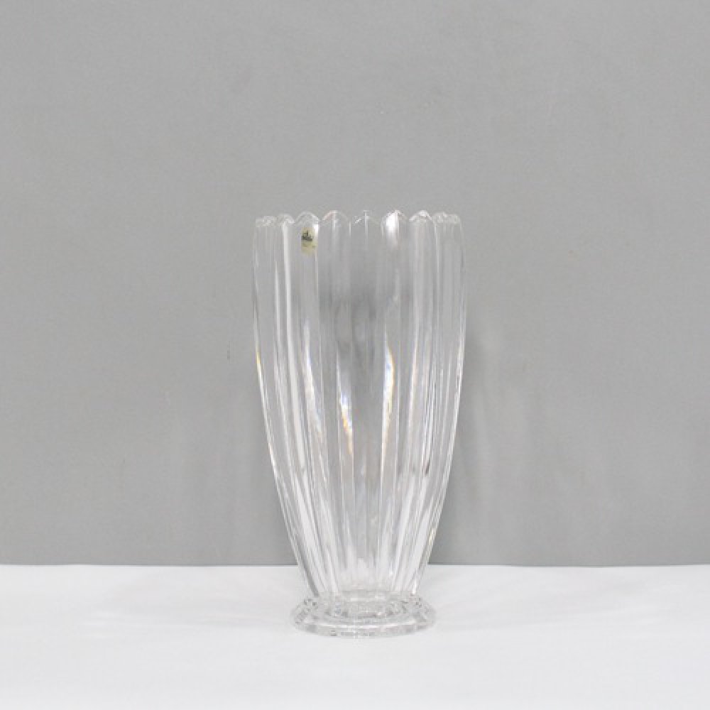 Clear Crystal Flower Vase | Glass Vase | For Money Plant | Lucky Bamboo Plant | Elegant Shaped Vase | Flower Pot