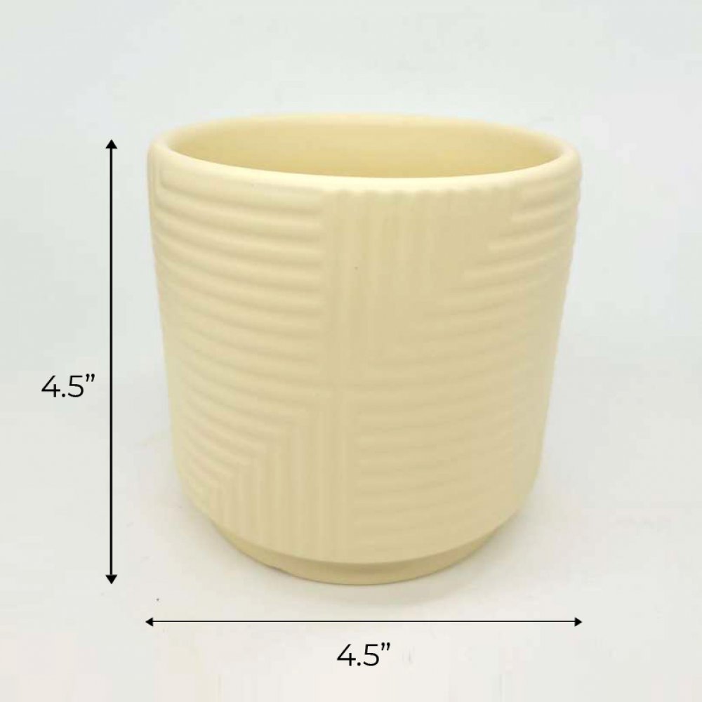 Beige Ceramic Pot