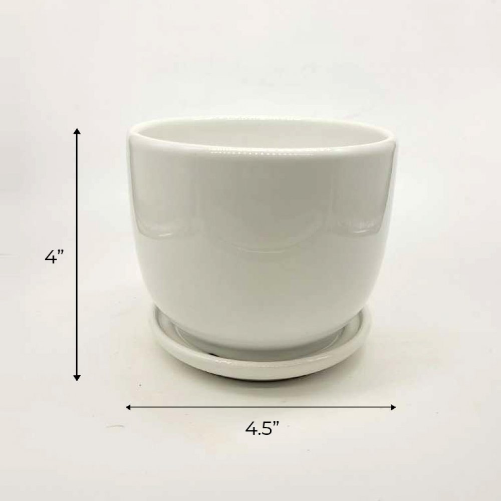 White Handmade Ceramic Pot